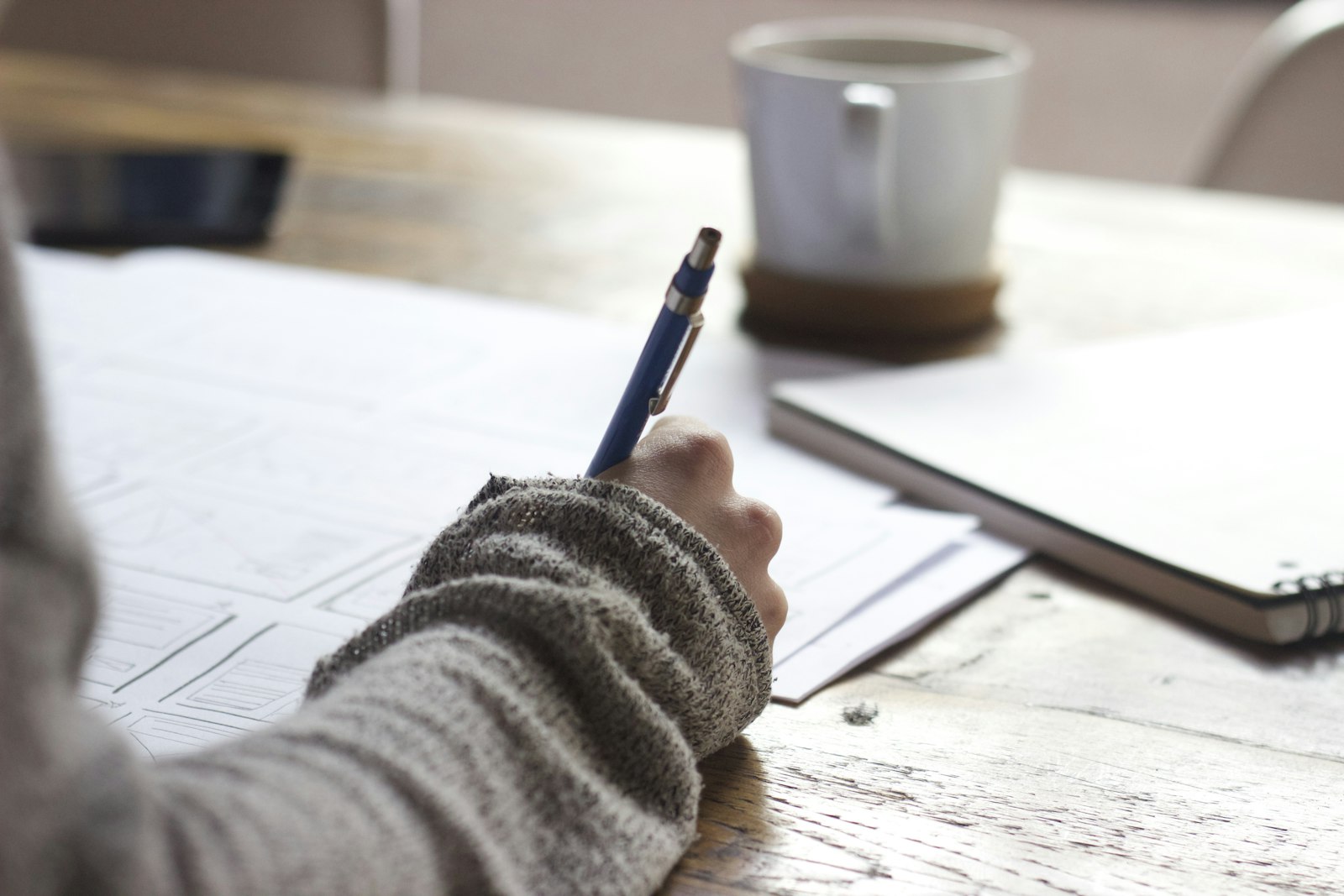 Notebook and planning materials